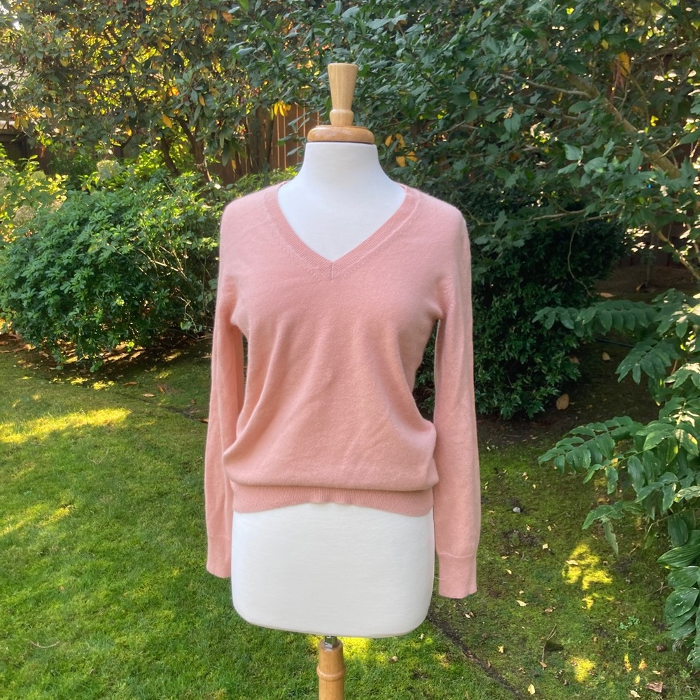 Light Pink Cozy V Neck Sweater